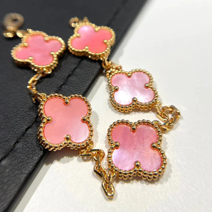 [Regal Gem] CLOVER 5 MOTIFS  PINK MOP BRACELET COLLECTION