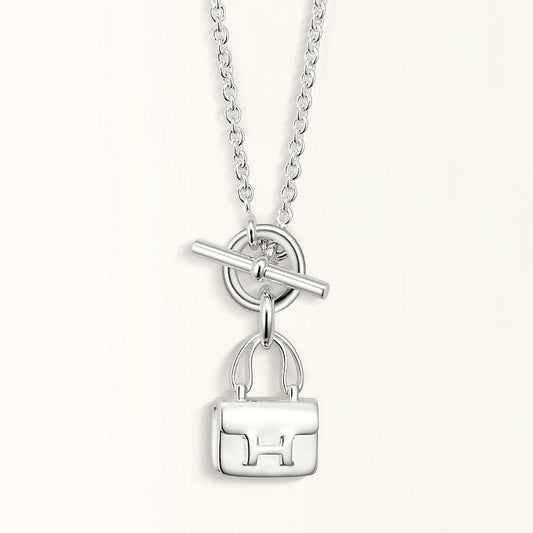 [Regal Gem]POP H PEDANT SILVER NECKLACE