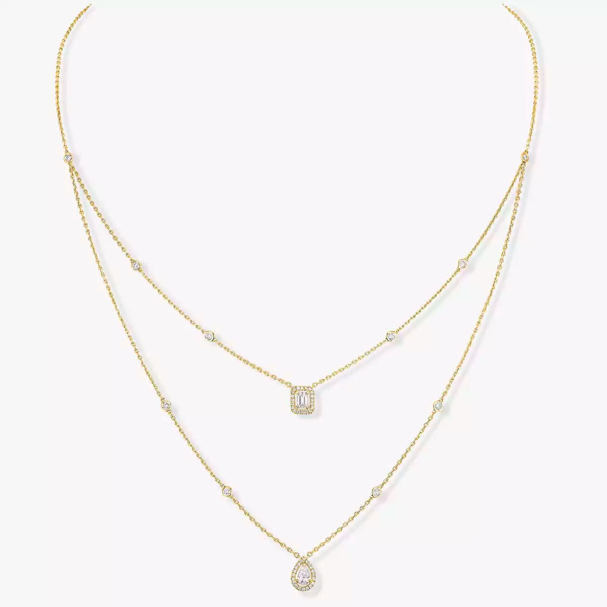 [Regal Gem]Diamond Necklace My Twin 2 Rows