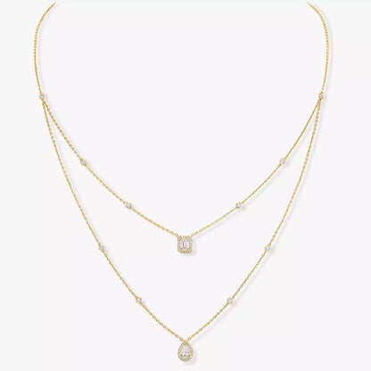 [Regal Gem]Diamond Necklace My Twin 2 Rows
