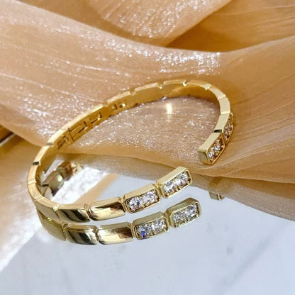 [Regal Gem jewelrys]LOVE DIAMOND OPEN  BRACELET