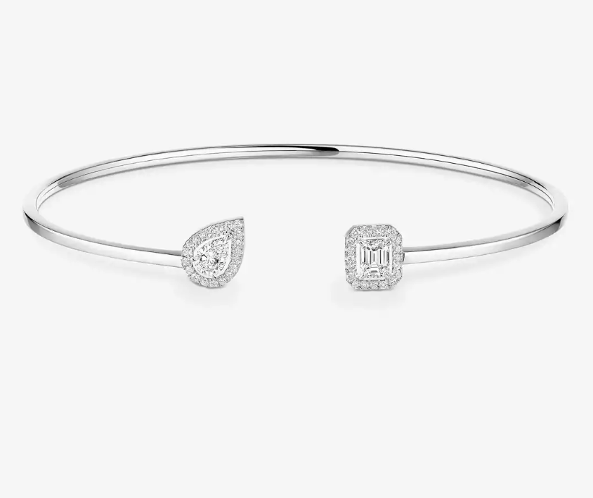 [Regal Gem]M Delicate Double-Diamond Bracelet