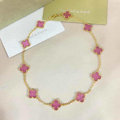 [Regal Gem Jewelry]CLOVER 10 MOTIFS  NEW BUBBLE PINK ENAMEL