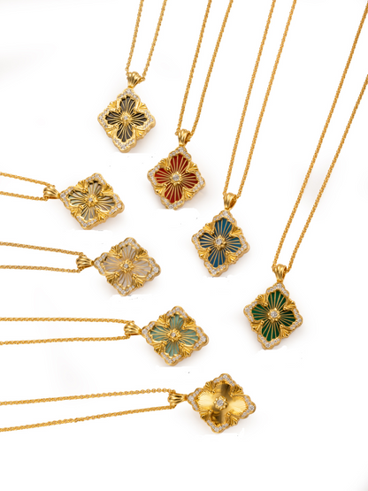[Regal Gem] B.C.L BIG SIZE  ENAMEL NECKLACE£¨Various colors£©
