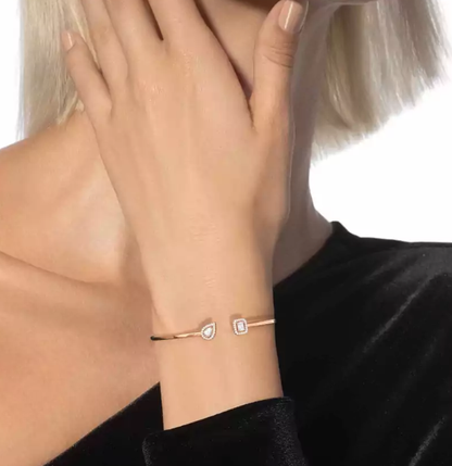 [Regal Gem]M Delicate Double-Diamond Bracelet