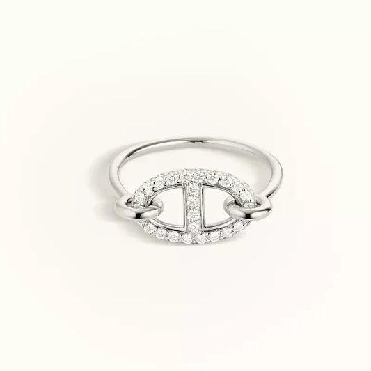 [Regal Gem]RONDE SMALL SILVER DIAMOND RING