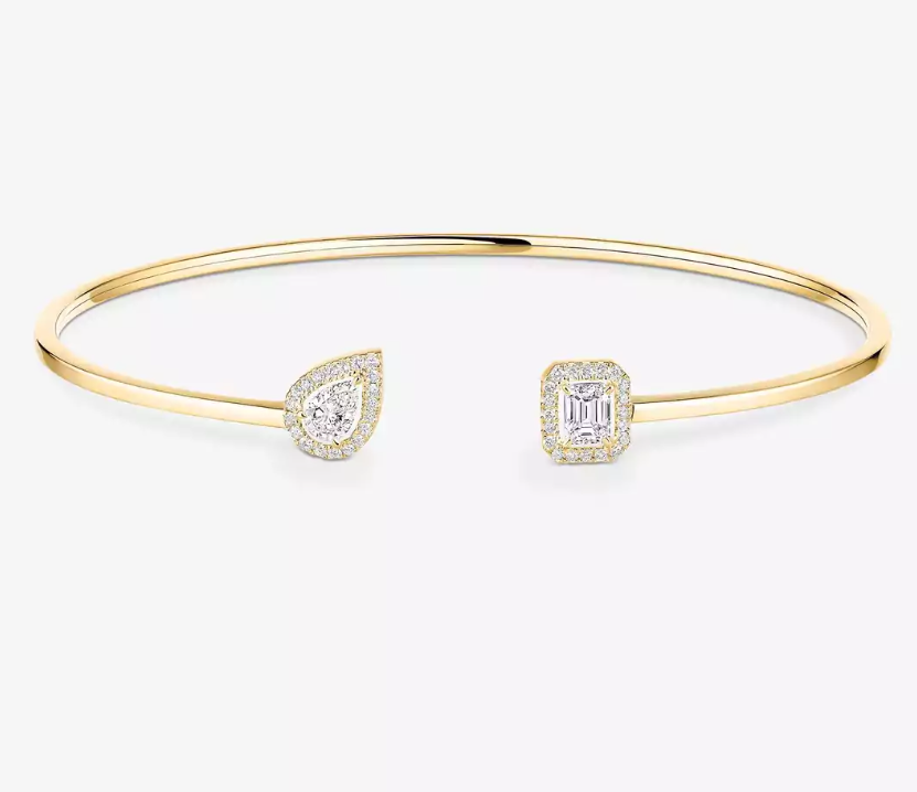 [Regal Gem]M Delicate Double-Diamond Bracelet