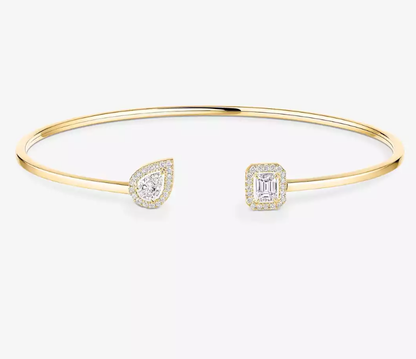 [Regal Gem]M Delicate Double-Diamond Bracelet