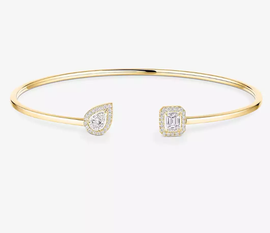 [Regal Gem]M Delicate Double-Diamond Bracelet