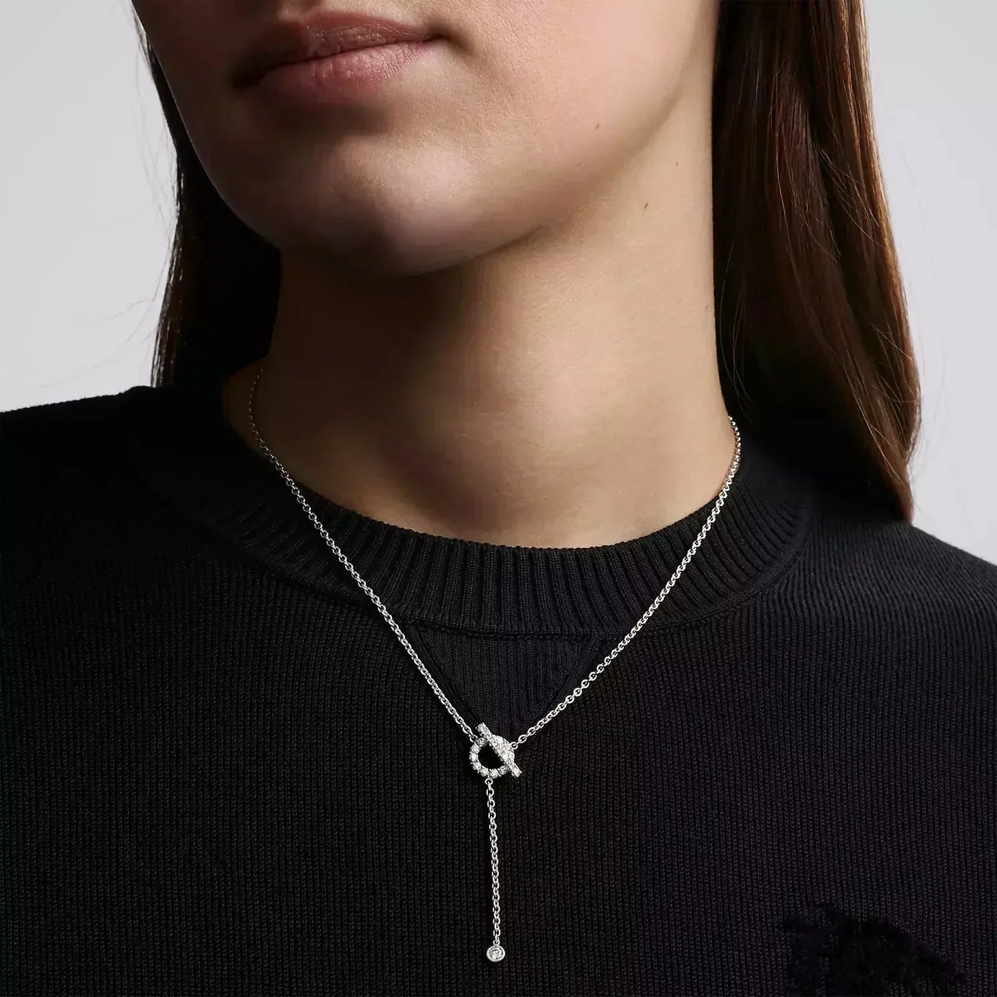 [Regal Gem]FINESSE SILVER DIAMOND NECKLACE
