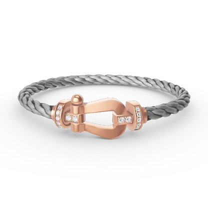[Regal Gem]FORCE LARGE HORSESHOE HALF DIAMOND BRACELET Regal Gem GOLD