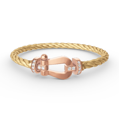 [Regal Gem]FORCE LARGE HORSESHOE HALF DIAMOND BRACELET Regal Gem GOLD