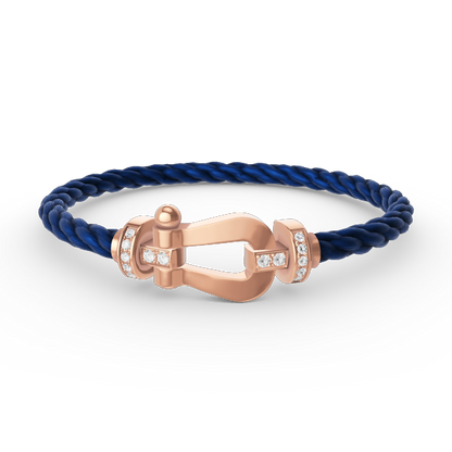 [Regal Gem]FORCE LARGE HORSESHOE HALF DIAMOND BRACELET Regal Gem GOLD