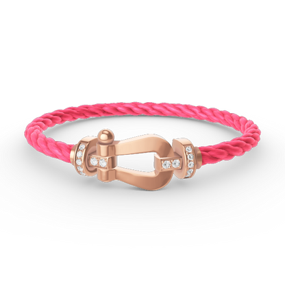 [Regal Gem]FORCE LARGE HORSESHOE HALF DIAMOND BRACELET Regal Gem GOLD
