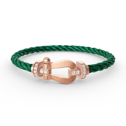 [Regal Gem]FORCE LARGE HORSESHOE HALF DIAMOND BRACELET Regal Gem GOLD