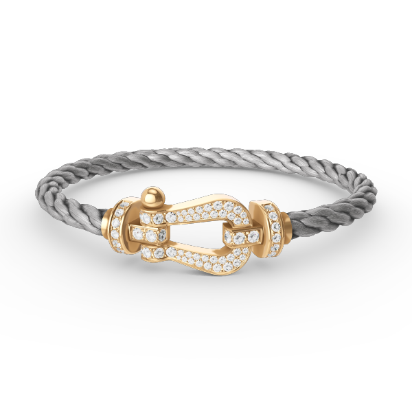 [Regal Gem]FORCE LARGE HORSESHOE FULL DIAMOND BRACELET GOLD