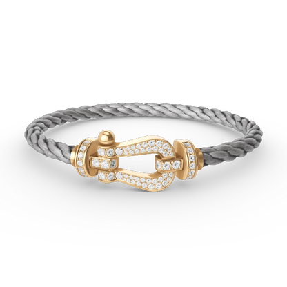 [Regal Gem]FORCE LARGE HORSESHOE FULL DIAMOND BRACELET GOLD