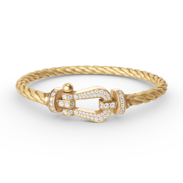 [Regal Gem]FORCE LARGE HORSESHOE FULL DIAMOND BRACELET GOLD