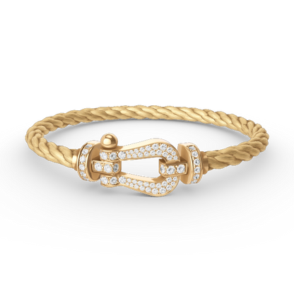[Regal Gem]FORCE LARGE HORSESHOE FULL DIAMOND BRACELET GOLD
