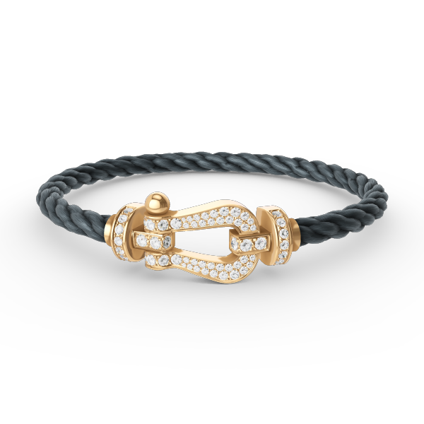 [Regal Gem]FORCE LARGE HORSESHOE FULL DIAMOND BRACELET GOLD