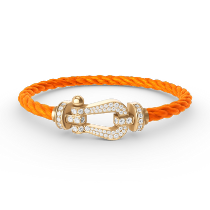 [Regal Gem]FORCE LARGE HORSESHOE FULL DIAMOND BRACELET GOLD