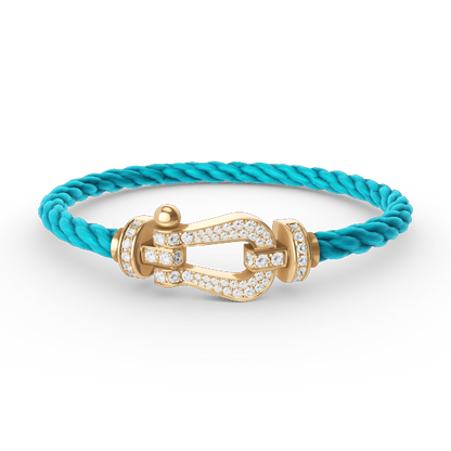[Regal Gem]FORCE LARGE HORSESHOE FULL DIAMOND BRACELET GOLD