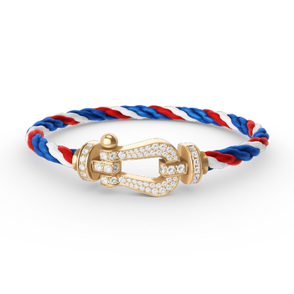 [Regal Gem]FORCE LARGE HORSESHOE FULL DIAMOND BRACELET GOLD