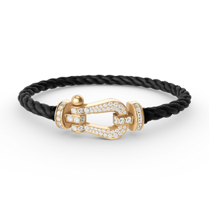 [Regal Gem]FORCE LARGE HORSESHOE FULL DIAMOND BRACELET GOLD