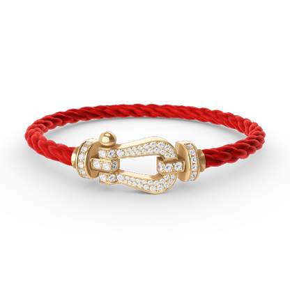 [Regal Gem]FORCE LARGE HORSESHOE FULL DIAMOND BRACELET GOLD