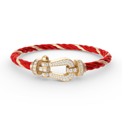 [Regal Gem]FORCE LARGE HORSESHOE FULL DIAMOND BRACELET GOLD