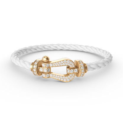 [Regal Gem]FORCE LARGE HORSESHOE FULL DIAMOND BRACELET GOLD