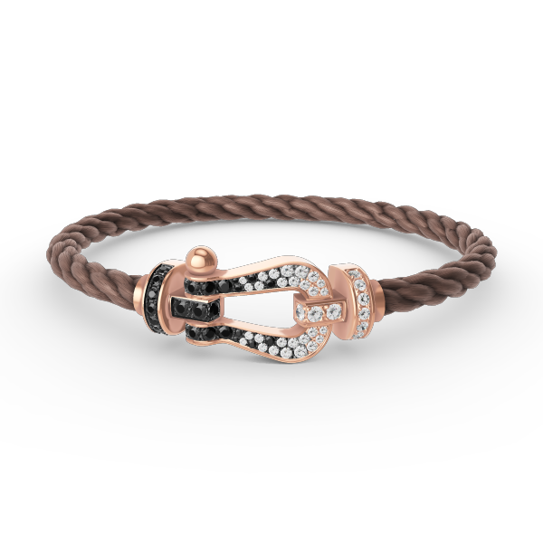[Regal Gem]FORCE LARGE HORSESHOE BLACK WHITE DIAMOND BRACELET Regal Gem GOLD