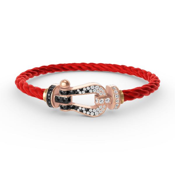 [Regal Gem]FORCE LARGE HORSESHOE BLACK WHITE DIAMOND BRACELET Regal Gem GOLD