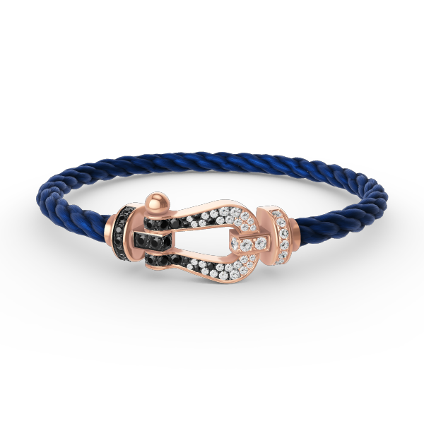 [Regal Gem]FORCE LARGE HORSESHOE BLACK WHITE DIAMOND BRACELET Regal Gem GOLD