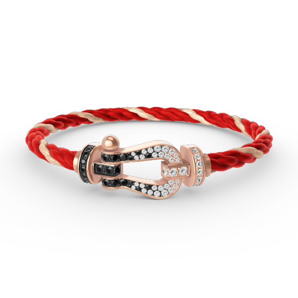 [Regal Gem]FORCE LARGE HORSESHOE BLACK WHITE DIAMOND BRACELET Regal Gem GOLD