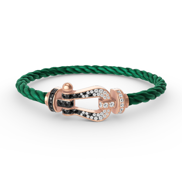 [Regal Gem]FORCE LARGE HORSESHOE BLACK WHITE DIAMOND BRACELET Regal Gem GOLD