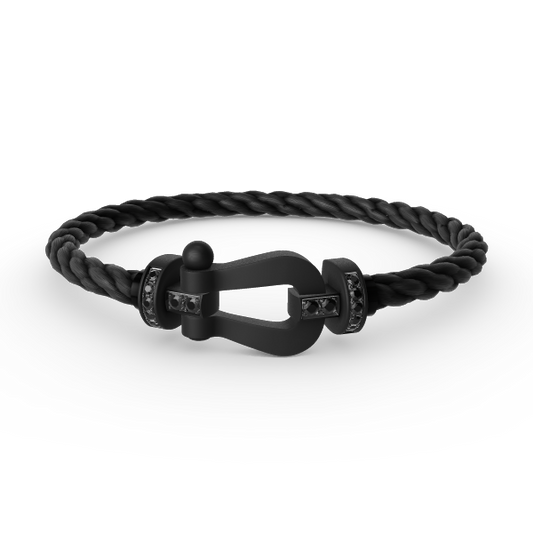 [Regal Gem]FORCE LARGE SERIES HORSESHOE BLACK SAMURAI BRACELET