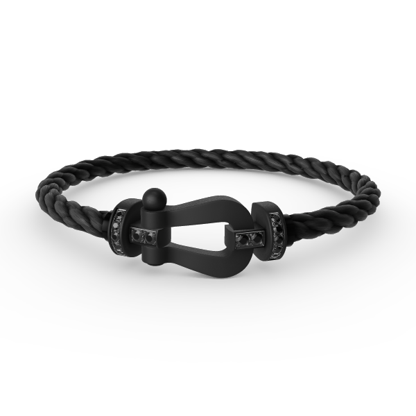 [Regal Gem]FORCE LARGE SERIES HORSESHOE BLACK SAMURAI BRACELET