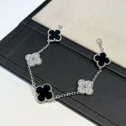 [Regal Gem] CLOVER 5 MOTIF ONYXS BRACELET COLLECTION