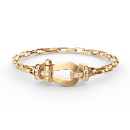[Regal Gem]FORCE LARGE HORSESHOE CLASP  METAL BRACELET
