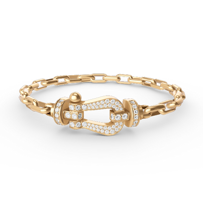 [Regal Gem]FORCE LARGE HORSESHOE CLASP  METAL BRACELET