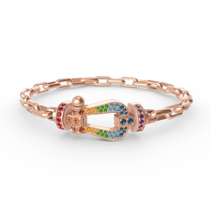 [Regal Gem]FORCE LARGE HORSESHOE CLASP  METAL BRACELET