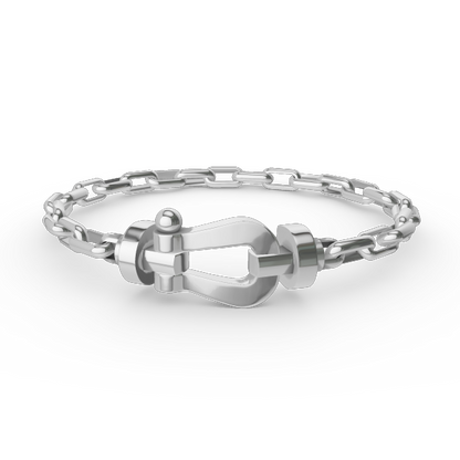 [Regal Gem]FORCE LARGE HORSESHOE CLASP  METAL BRACELET