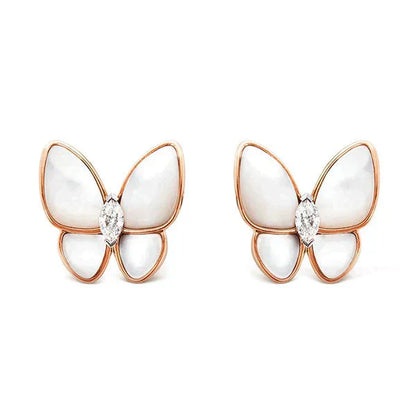 [Regal Gem]BUTTERFLY MOP DIAMOND EARRINGS