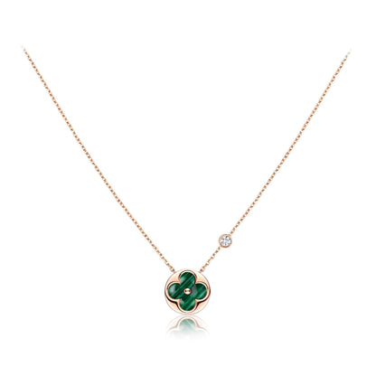 [Regal Gem]SUN PEDANT PINK GOLD 1 DIAMOND NECKLACE