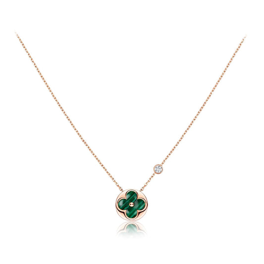 [Regal Gem]SUN PEDANT PINK GOLD 1 DIAMOND NECKLACE
