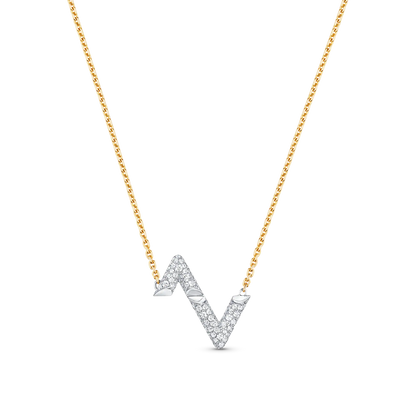 [Regal Gem]VOLT SILVER DIAMOND PEDANT NECKLACE