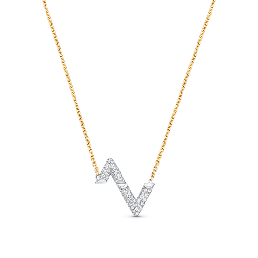 [Regal Gem]VOLT SILVER DIAMOND PEDANT NECKLACE