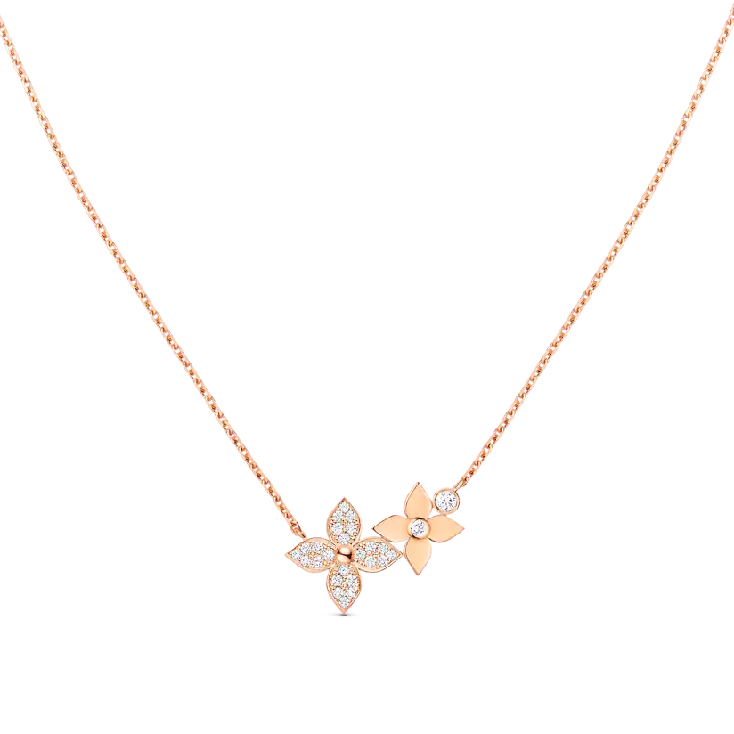 [Regal Gem]STAR BLOSSOM NECKLACE PINK GOLD DIAMONDS
