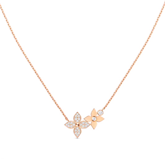 [Regal Gem]STAR BLOSSOM NECKLACE PINK GOLD DIAMONDS